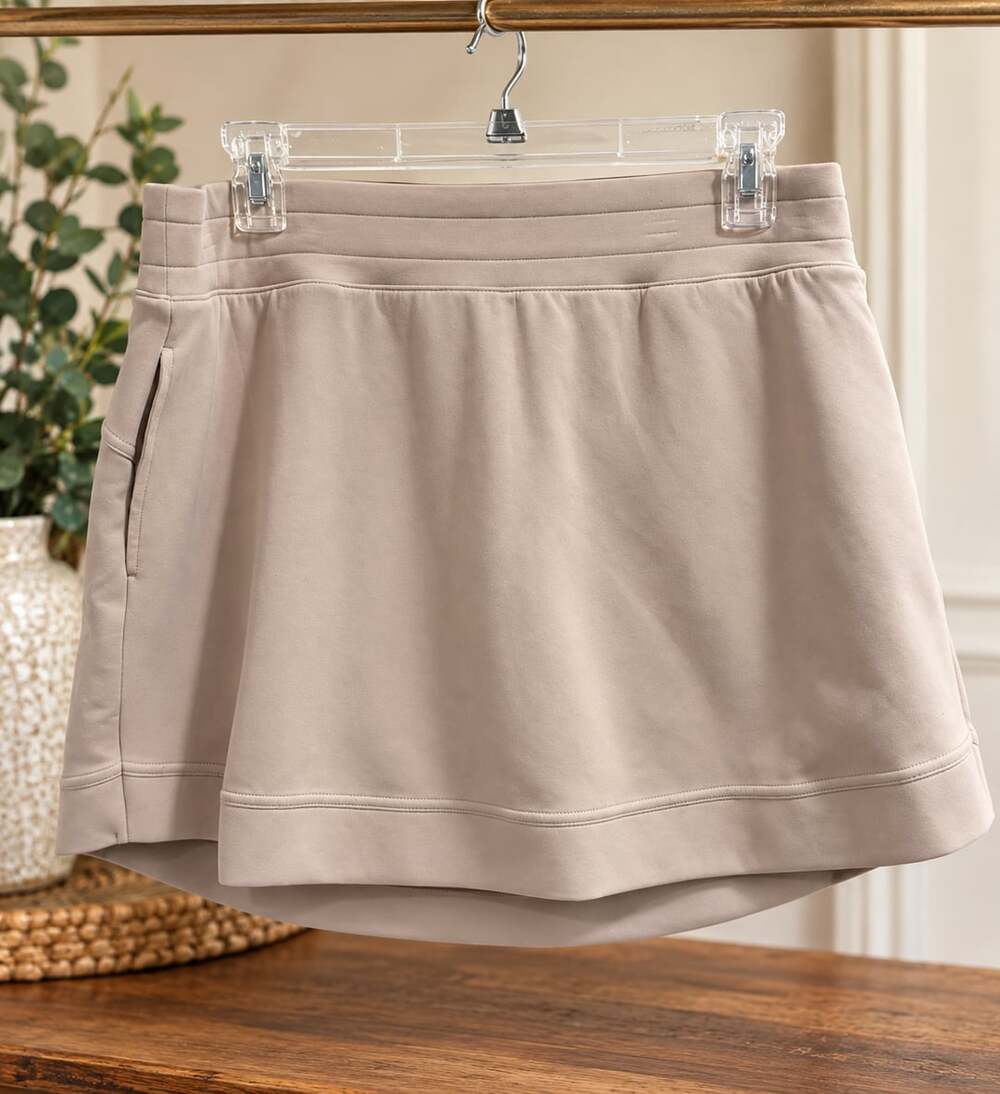 NWT Tek Gear High Rise Skort Size XL Beige Athletic Stretch $30